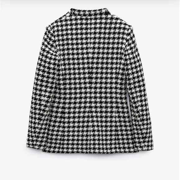 ✨NWT✨ ZARA Houndstooth Blazer - Picture 2 of 8
